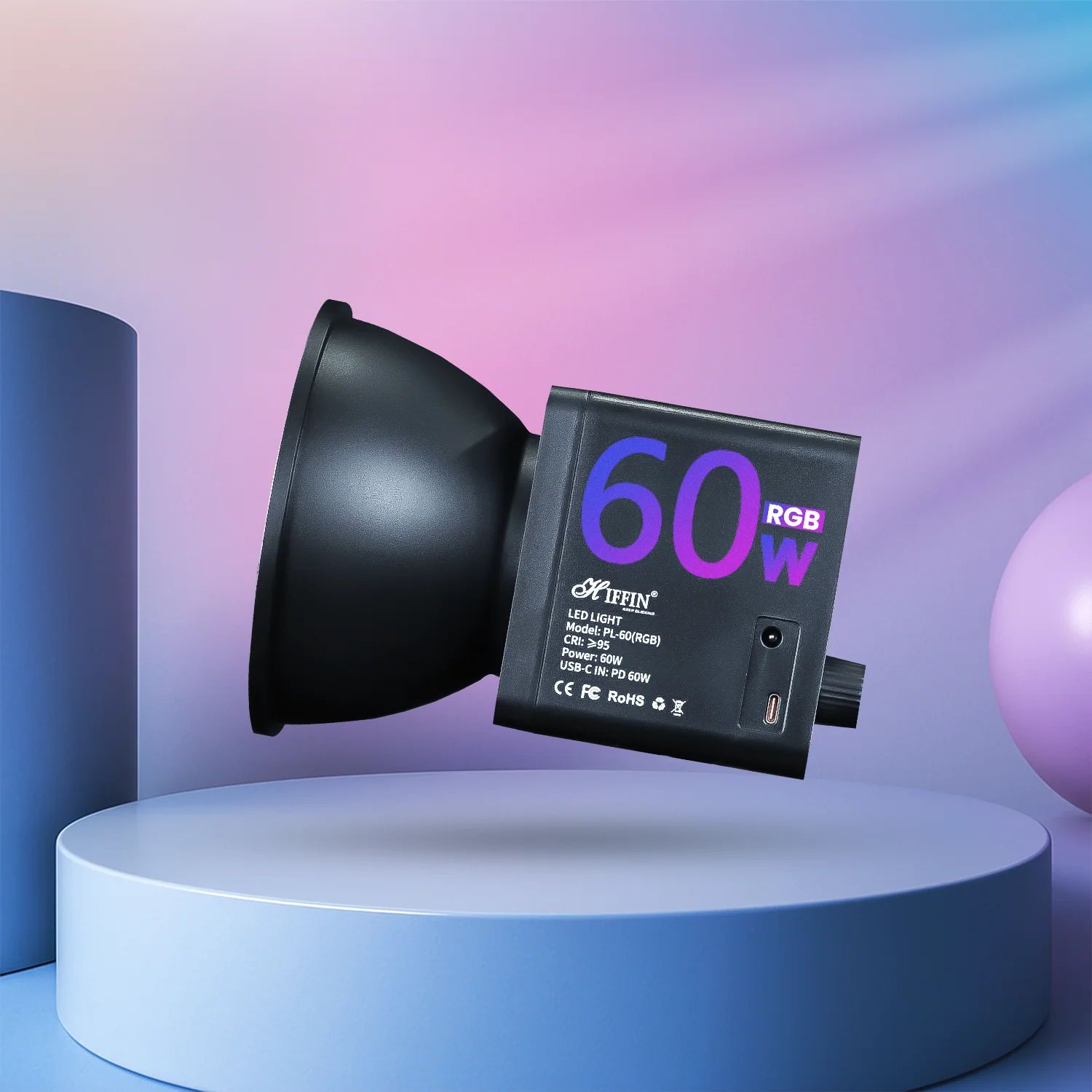 Digitek 60W Battery-Powered RGB Light
